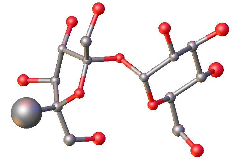 Large incorrect atom. The real atom (hydrogen) is much lighter than what has been assigned: Carbon