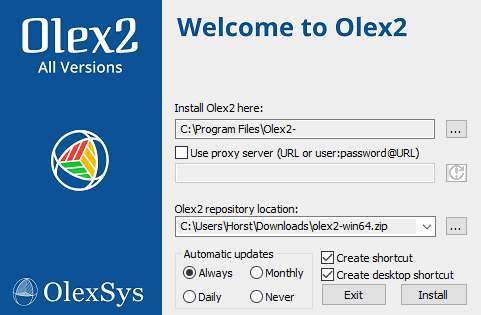 The windows installer
